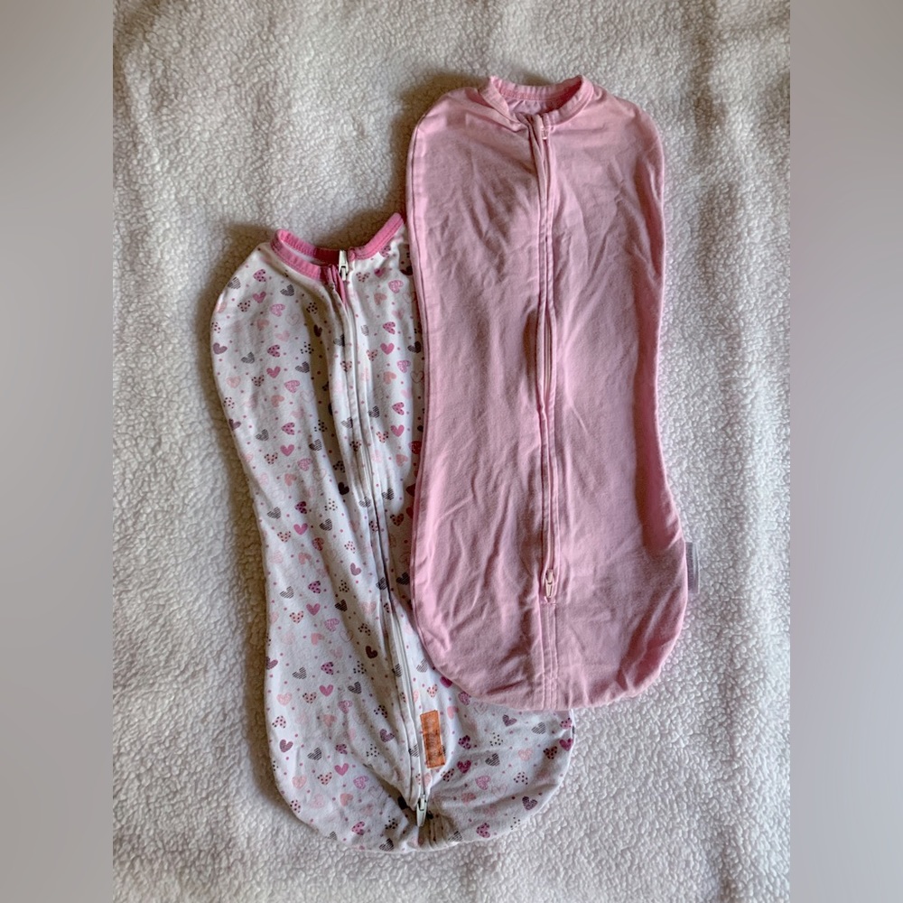 🌸Pack of 2 cotton compression SwaddleMe Newborn zip up swaddles🌸
